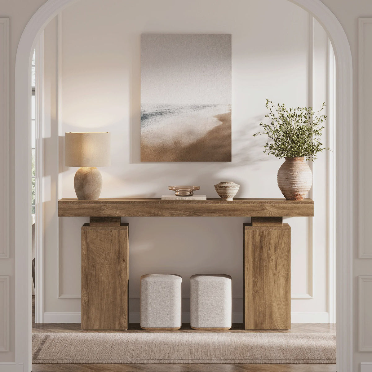 Lange Console Tafel 160 cm Hout - Entree Tafel Achter Bank - SediaXL