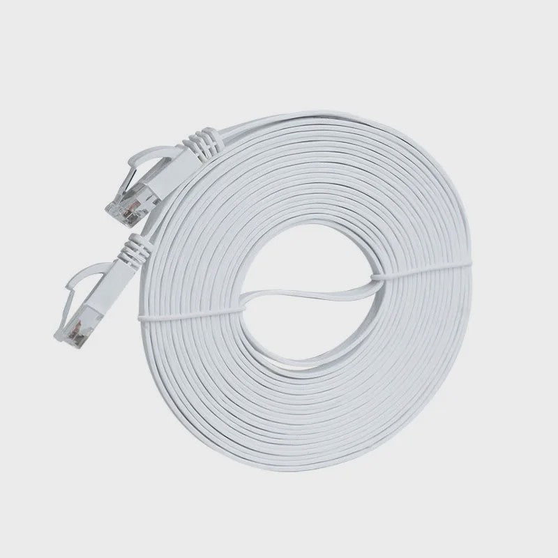 Cat 6 Flat Ethernet Kabel UTP - 1000Mbps Netwerk Kabel voor PC, Laptop, Router, Console