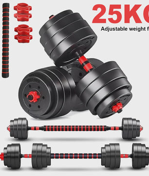 Verstelbare Dumbbell Set 25kg - Zandgevuld voor Krachttraining Thuis