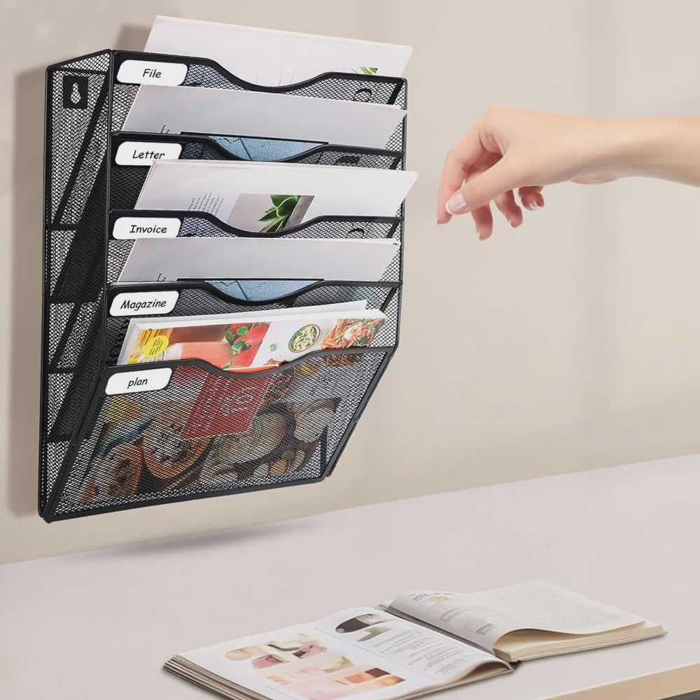 Wandrek Metaal Gaas 5 Vakken - Documenten, Tijdschriften & Brieven Organizer