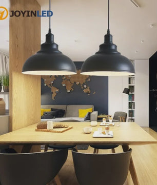 Vintage Retro Hanglamp met E27 Fitting - Industriële Sfeer voor Keuken en Woonkamer
