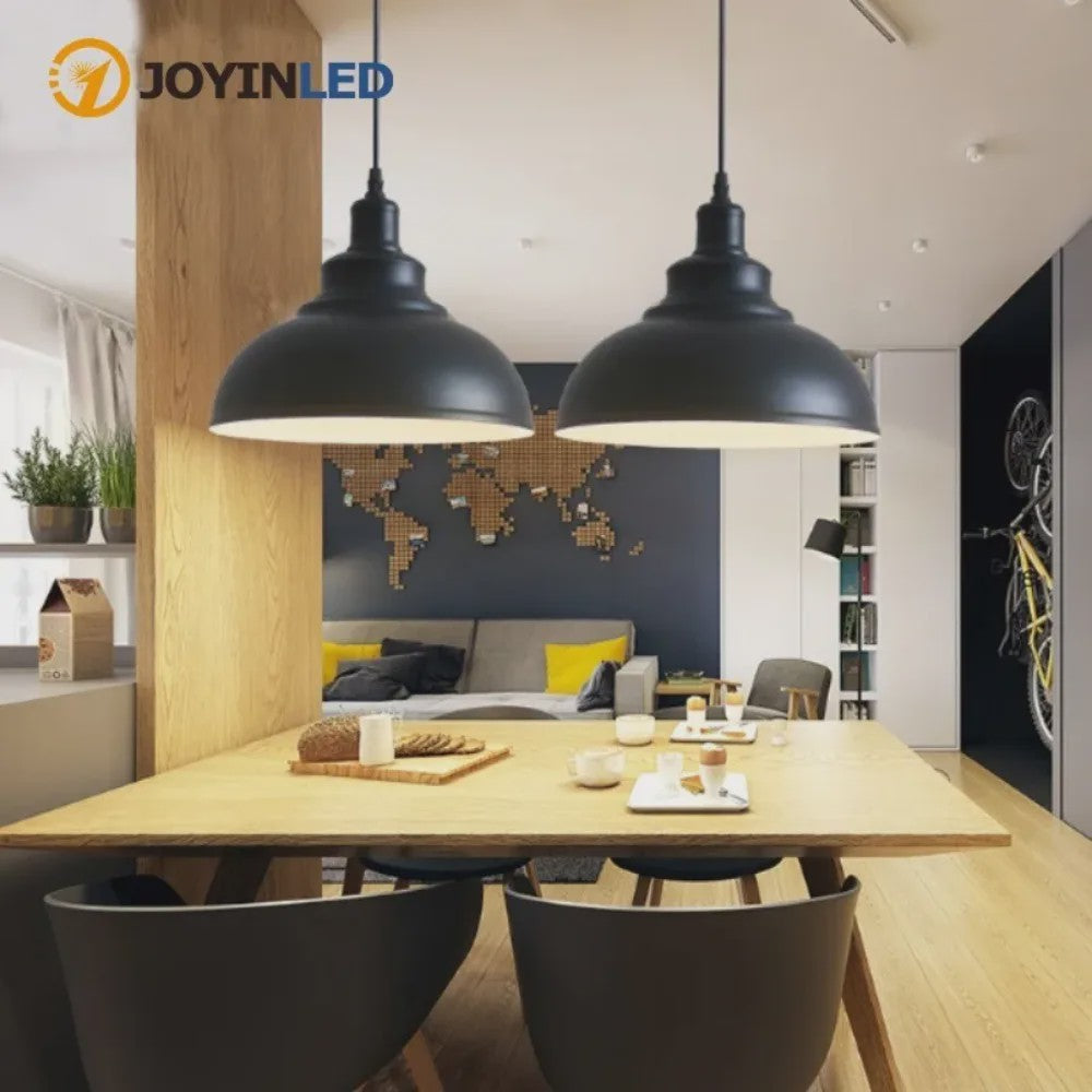 Vintage Retro Hanglamp met E27 Fitting - Industriële Sfeer voor Keuken en Woonkamer