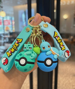 Pokémon Sleutelhanger Set met Pikachu, Eevee & Charmander - Leuke Anime Accessoire voor Tassen & Rugzakken