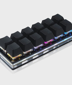 Compact 12-Key Mechanisch Gaming Toetsenbord - Programmeerbaar & Hot-Swappable met USB-C