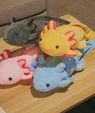 Knuffel Axolotl / Salamander Pluche Speelgoed (23cm/45cm) - Zacht Kussen & Sleutelhanger