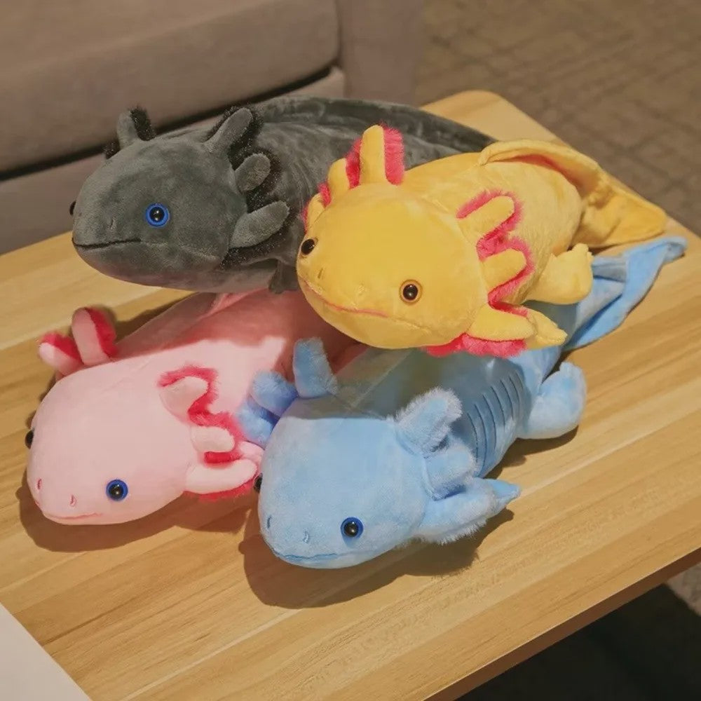Knuffel Axolotl / Salamander Pluche Speelgoed (23cm/45cm) - Zacht Kussen & Sleutelhanger