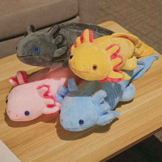 Knuffel Axolotl / Salamander Pluche Speelgoed (23cm/45cm) - Zacht Kussen & Sleutelhanger