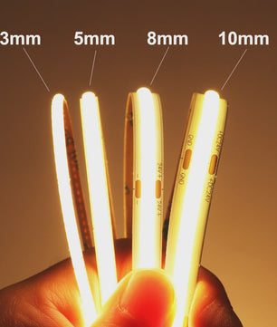 Flexibele COB LED Strip 12V/24V - Hoge Dichtheid, Dimbaar, 3mm/5mm Breedte, RA90