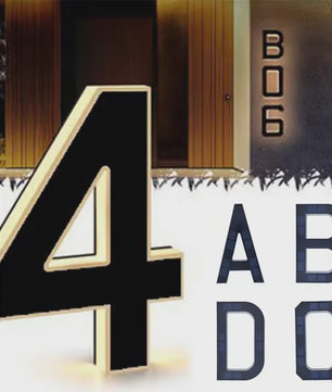 Moderne LED Huisnummer Verlichting op Zonne-energie - Waterdicht & Automatisch
