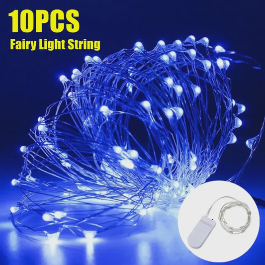 Set van 10x LED Koperdraad Lichtjes - 1m tot 5m - Sfeerverlichting voor Feest, Bruiloft, Kerst & Decoratie