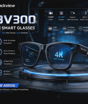 Blackview BV300 AI Smart Bril: 4K Video, 8MP Camera, Vertaling & Bellen
