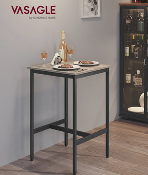 VASAGLE Bartafel Keukentafel Hoog 60x60x92 cm Industrieel Design