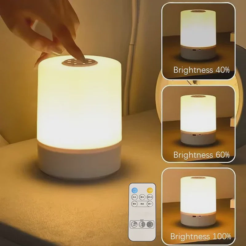 Dimbare LED Nachtlamp met Oplaadbare Batterij en Touch Bediening - Sfeervolle Sfeerverlichting