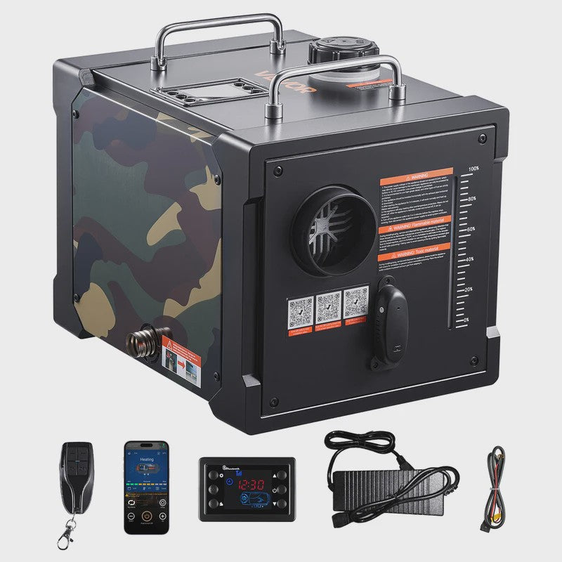Krachtige 8KW Diesel Luchtverwarmer met Bluetooth App Controle - 12/24V
