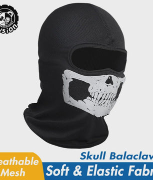 Ademende Skull Balaclava Muts - Full Face Motorfiets Masker met Mesh