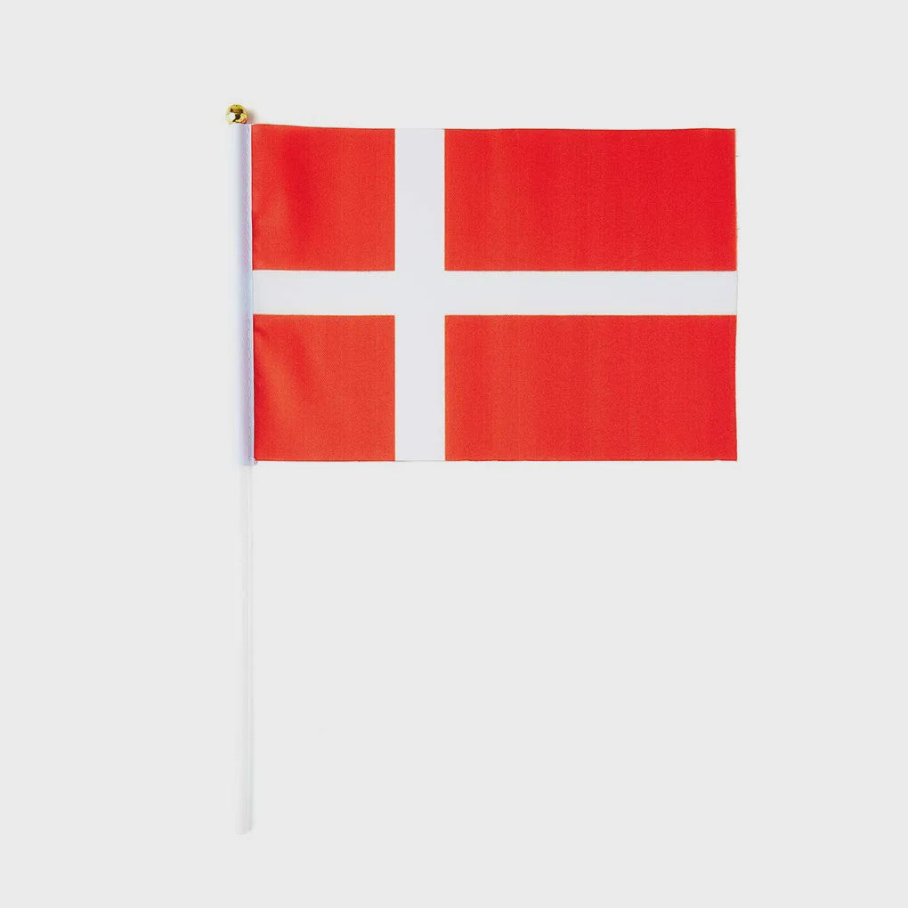 Deense Handvlag 14x21cm - Duurzaam Polyester met Stokje voor Evenementen