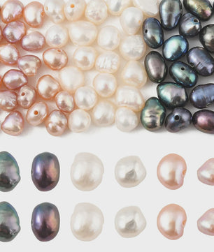 10x Natuurlijke Zoetwaterparels - Barokke Keshi Parel kralen voor DIY Sieraden