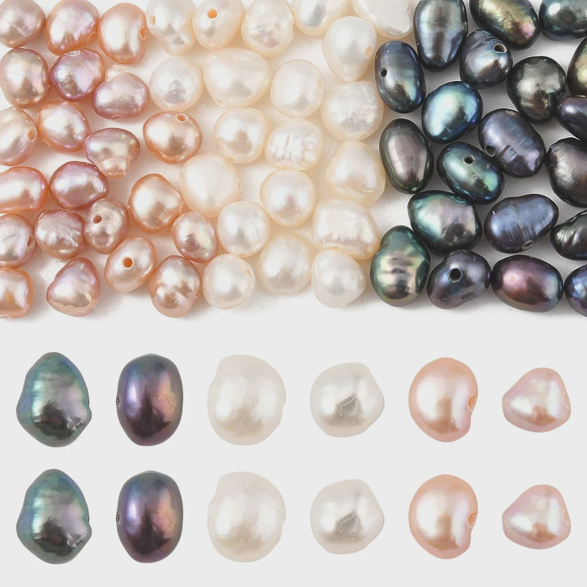 10x Natuurlijke Zoetwaterparels - Barokke Keshi Parel kralen voor DIY Sieraden