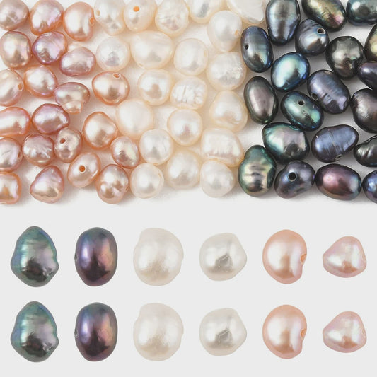 10x Natuurlijke Zoetwaterparels - Barokke Keshi Parel kralen voor DIY Sieraden