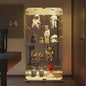 Moderne Glazen Vitrinekast met LED Verlichting, 4 Legborden en 2 Deuren