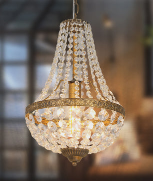 Luxe Kristallen Kroonluchter Hanglamp - Retro Design voor Woonkamer & Eetkamer