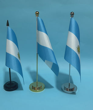 Argentijnse Bureauvlag 14x21cm - Nationaal Banier voor Bureau Decoratie