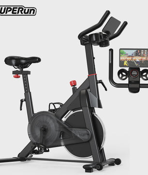 Superun Hometrainer met Magneetweerstand en Tablet Houder - Comfortabel Binnen Fietsen
