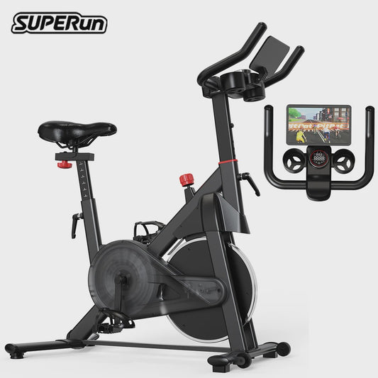 Superun Hometrainer met Magneetweerstand en Tablet Houder - Comfortabel Binnen Fietsen