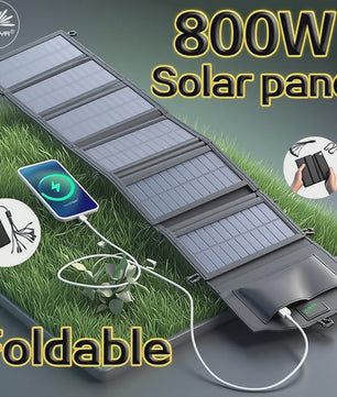 Opvouwbaar Zonnepaneel 800W - Draagbare Krachtbron met USB Snellader