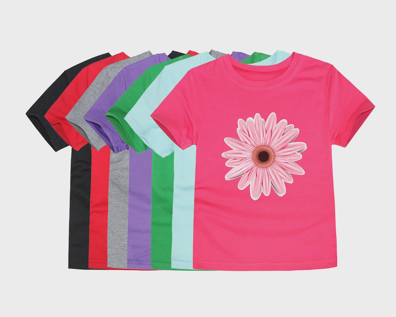 Schattig Katoenen T-shirt Meisjes met Bloemprint - Maten 2 t/m 14 Jaar
