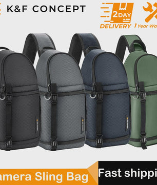 K&F CONCEPT 10L Waterdichte Camera Sling Backpack - Fotografie Rugzak voor DSLR/Mirrorless