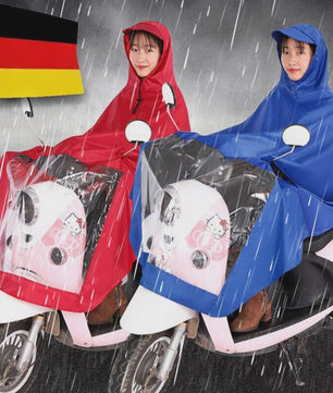 Universele Regenjas Poncho met Capuchon voor Elektrische Scooters en Fietsen