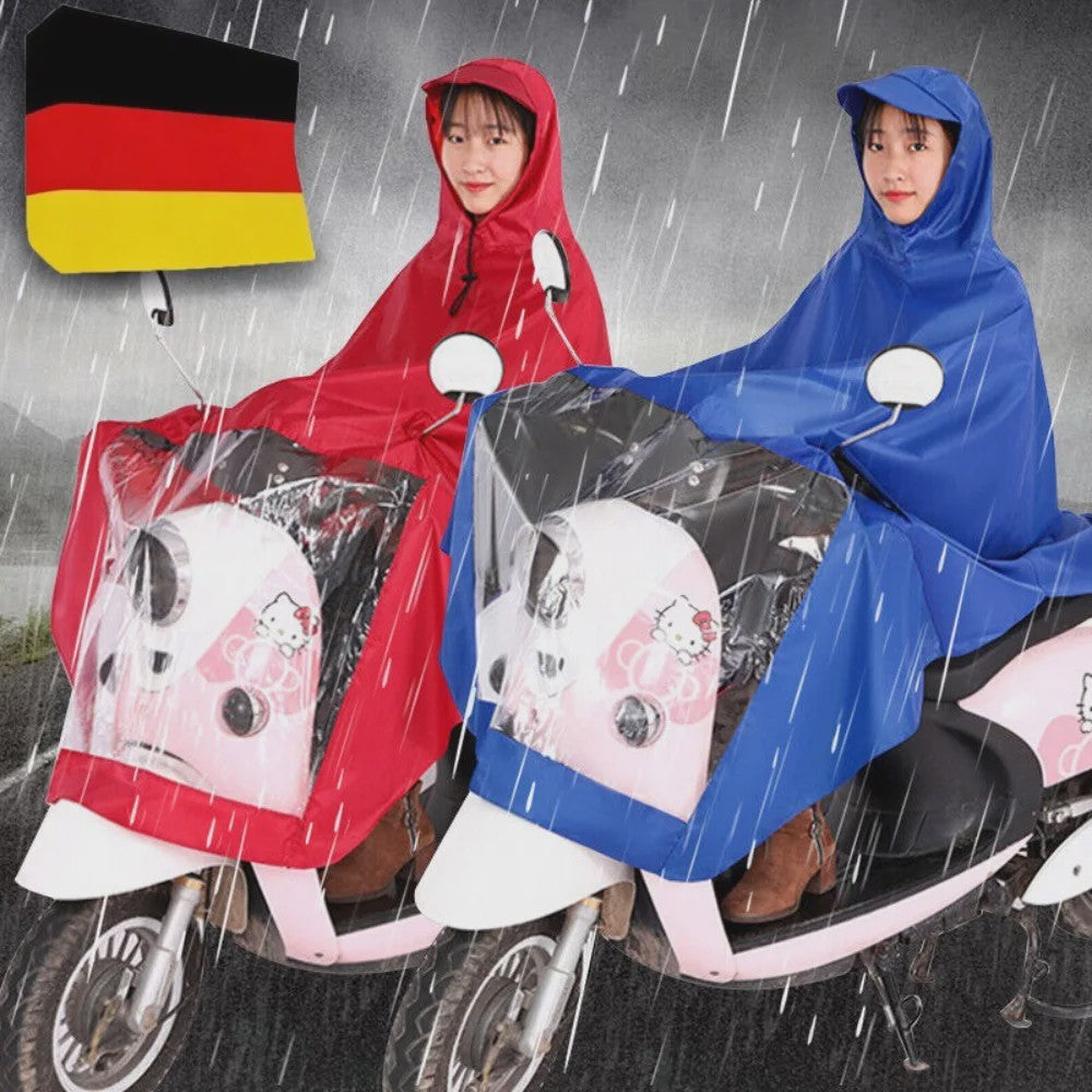 Universele Regenjas Poncho met Capuchon voor Elektrische Scooters en Fietsen