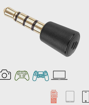 Draagbare 3.5mm Microfoon voor PS4, Laptop & Mobiel - Metalen Plug