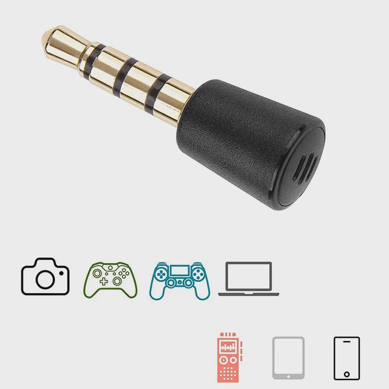 Draagbare 3.5mm Microfoon voor PS4, Laptop & Mobiel - Metalen Plug