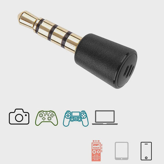 Draagbare 3.5mm Microfoon voor PS4, Laptop & Mobiel - Metalen Plug