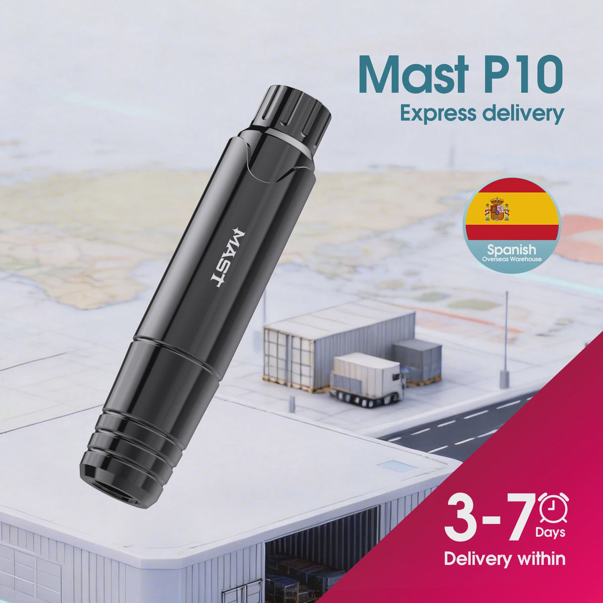 Mast P10 Rotary Tattoo & PMU Machine Kit - Professionele Eyebrow, Lips & Scalp Applicatie