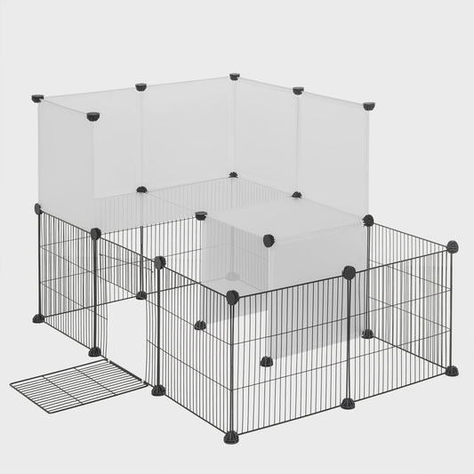 EUGAD Dierenren | Ruim Speelverblijf voor Konijnen, Katten, Puppies & Kleine Huisdieren | Buiten & Binnen Gebruik