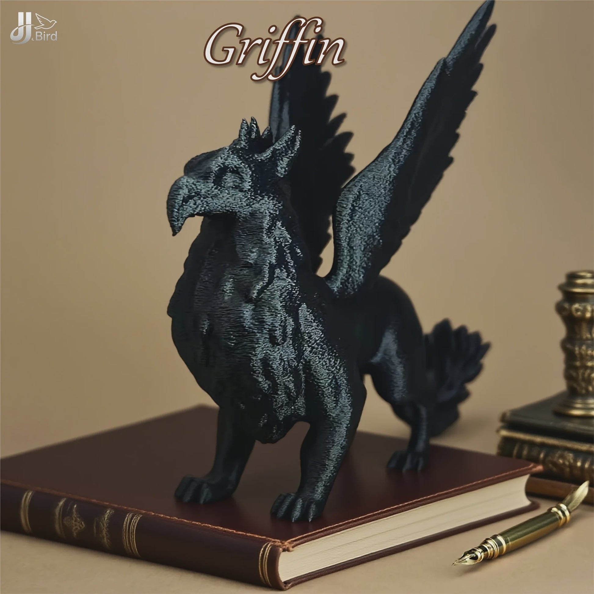 Gothic Griffin Beeld - Duistere Mythologische Creatuur Decoratie