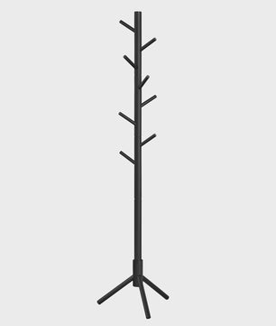 VASAGLE Houten Kapstok - 3 Hoogtes Verstelbaar, 8 Haken, 175cm Hoog