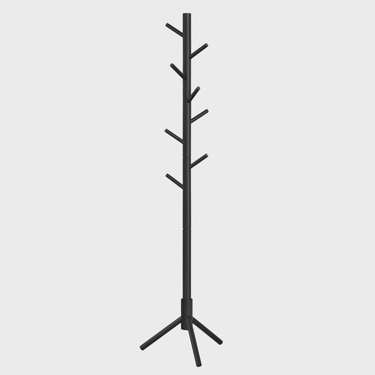 VASAGLE Houten Kapstok - 3 Hoogtes Verstelbaar, 8 Haken, 175cm Hoog