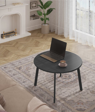Ronde bijzettafel met metalen frame - Industrieel design - 70cm