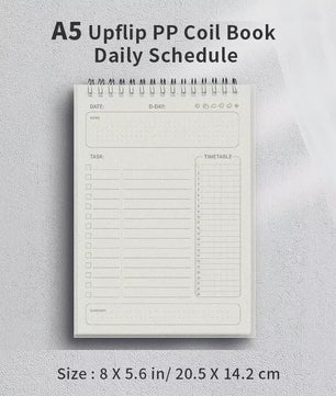A5 Spiral Agenda & Planner - 160 Pagina's Dagelijkse Planning & To-Do Lijst