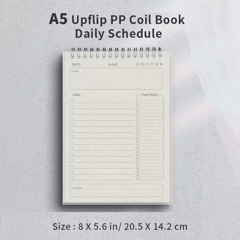 A5 Spiral Agenda & Planner - 160 Pagina's Dagelijkse Planning & To-Do Lijst