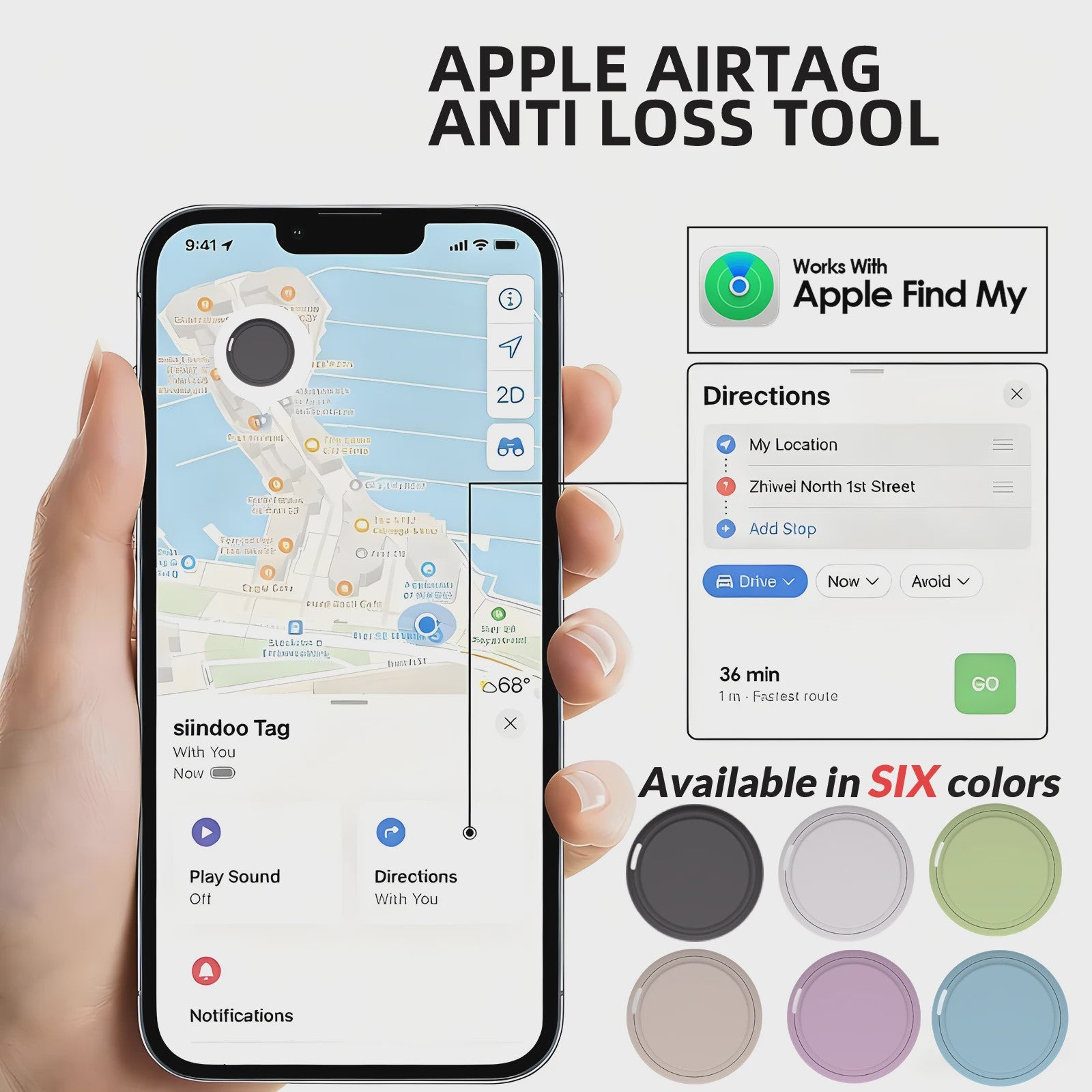 Slimme GPS Tracker Tag - Anti-diefstal & Verlies Locator voor Sleutels, Fietsen, Huisdieren & Meer