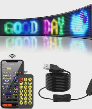 Flexibel 16x96 LED Matrix Pixel Paneel met Bluetooth App Controle - Programmeerbaar Verlichtingsbord
