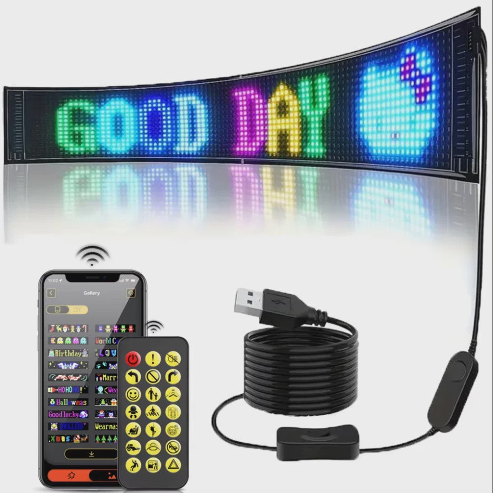 Flexibel 16x96 LED Matrix Pixel Paneel met Bluetooth App Controle - Programmeerbaar Verlichtingsbord