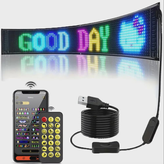 Flexibel 16x96 LED Matrix Pixel Paneel met Bluetooth App Controle - Programmeerbaar Verlichtingsbord