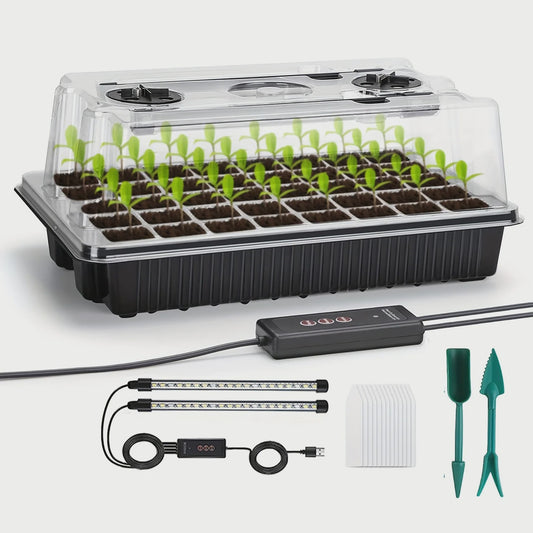 Professionele Zaad Starter Kit: 40 Cellen, 2 Groeilampen & Vochtigheidsregeling