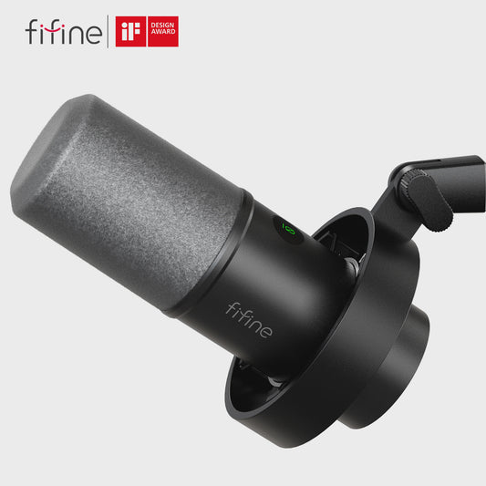 FIFINE K688 XLR & USB Dynamische Microfoon met Monitoring en Gain Control
